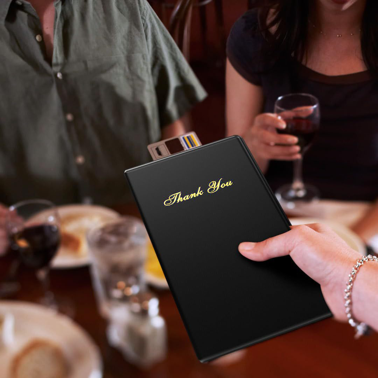 Durable High-End Restaurant Pu Leather Menu Holder 5