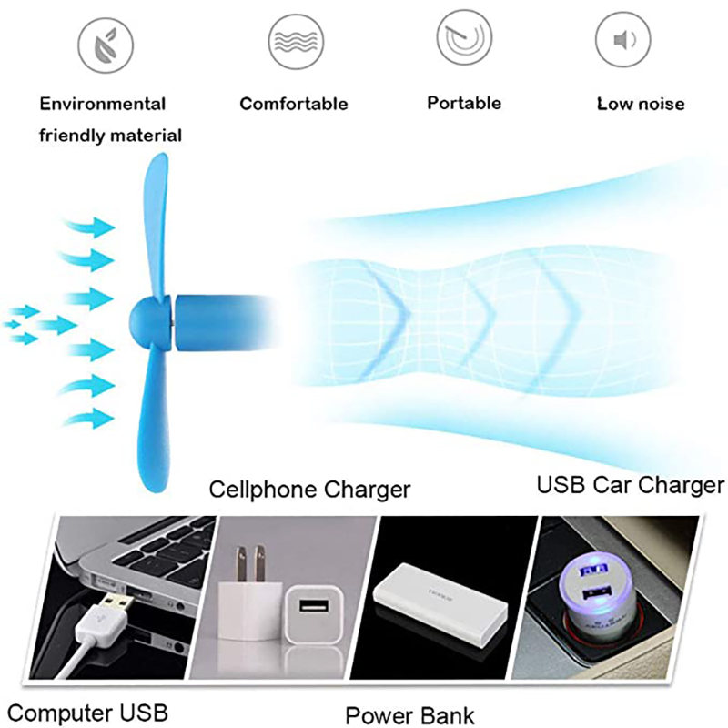 Portable USB Fan w/Flexible Arm 7