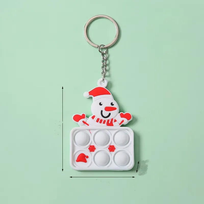 Christmas Ornament Push Bubble Pop Toy Keychain 3