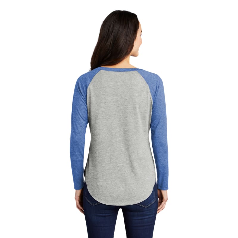 Sport-Tek Women's PosiCharge Long Sleeve Tri-Blend Wicking Scoop Neck Raglan Tee 50