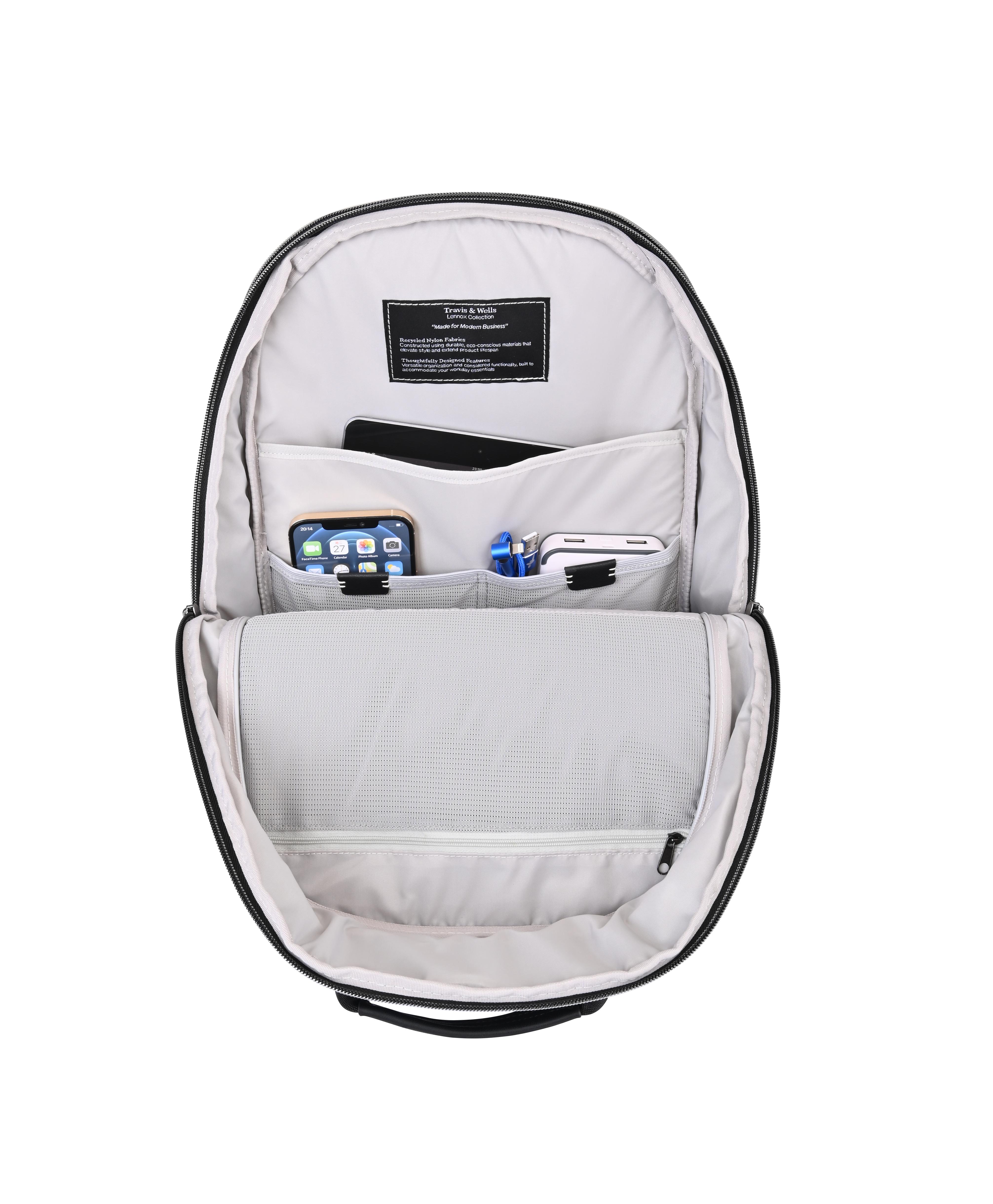 Travis & Wells® Lennox Recycled Nylon Laptop Backpack 28