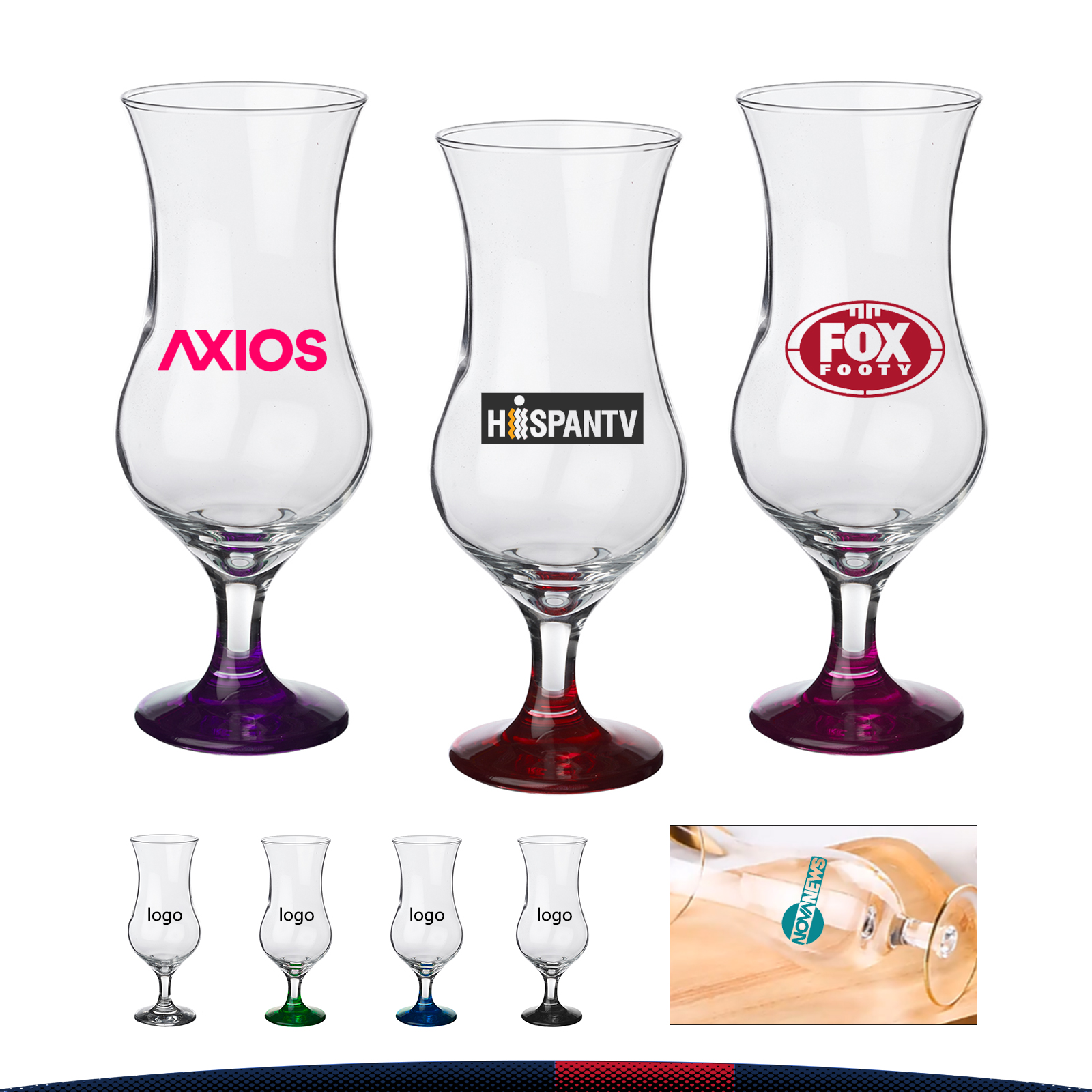 12 Oz. Clear Hurricane Glasses 7