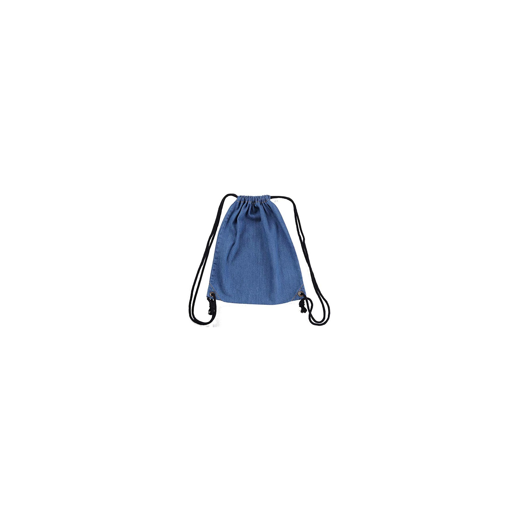 Denim Drawstring Backpacks Gym Beach Camping Trekking 1