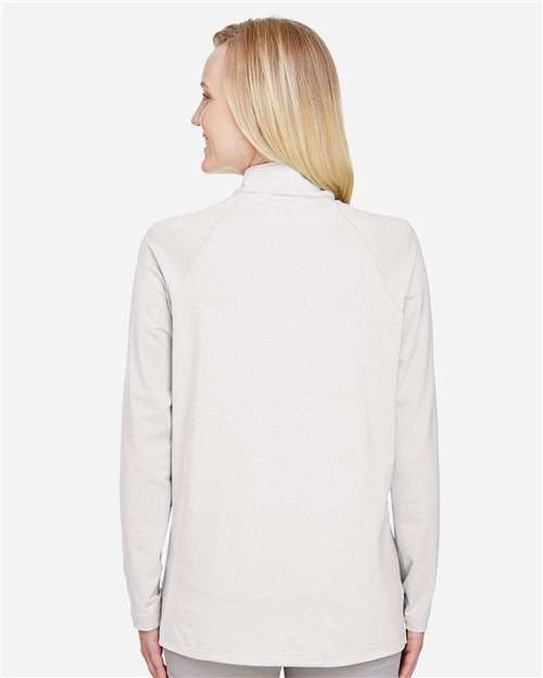 Women's CrownLux Performance® Clubhouse Micro-Stripe Quarter-Zip Pullover - DG480W 2