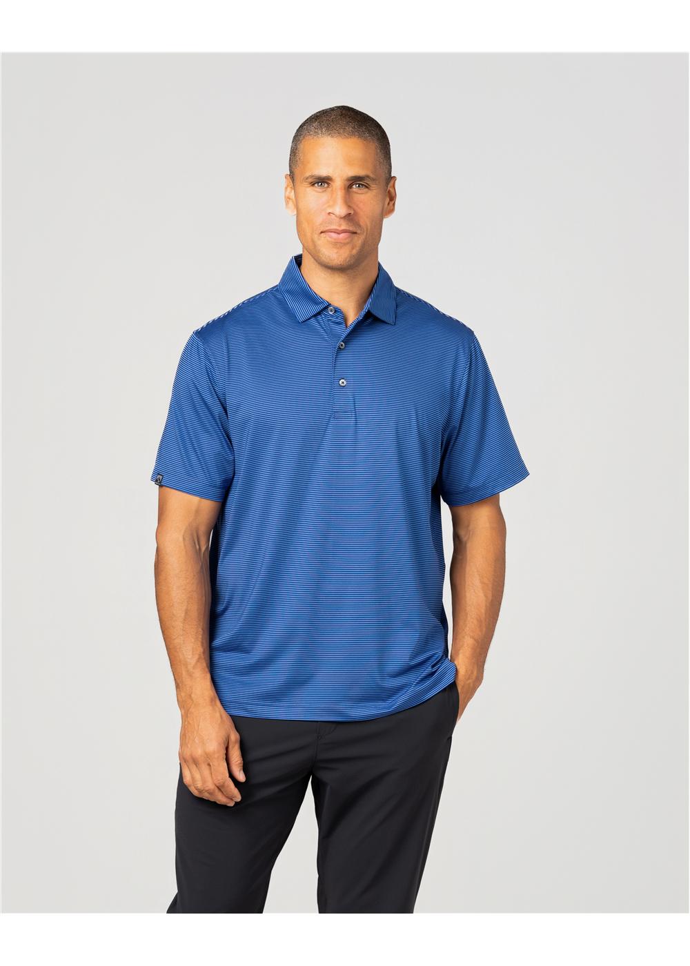 Storm Creek Men's Optimist II Microstripe Short Sleeve Polo 4