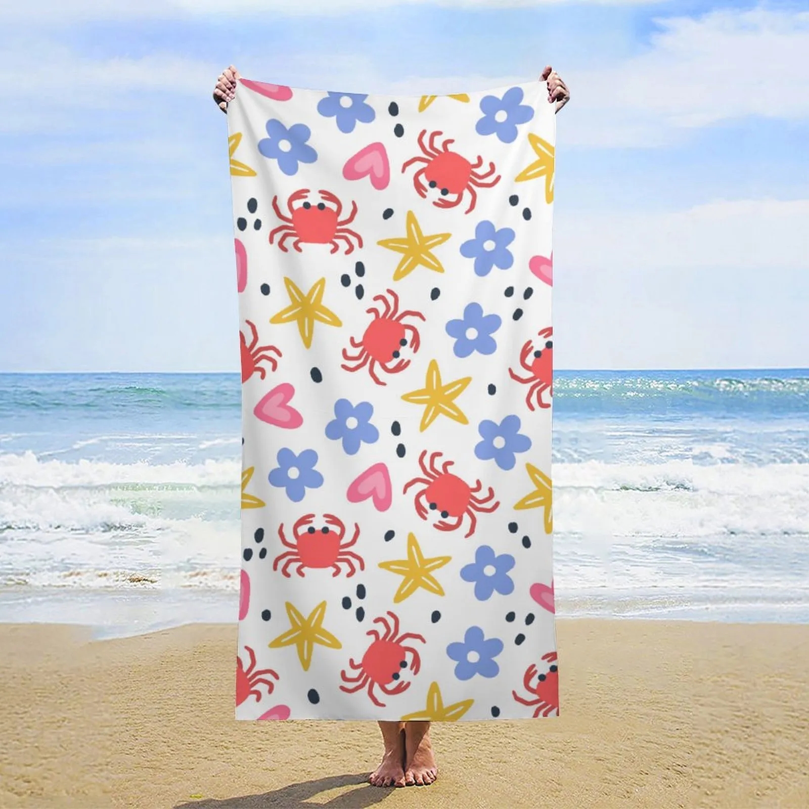 Bulk Custom Beach Towels Personalized Logo Soft Velour for Resorts Hotels 7