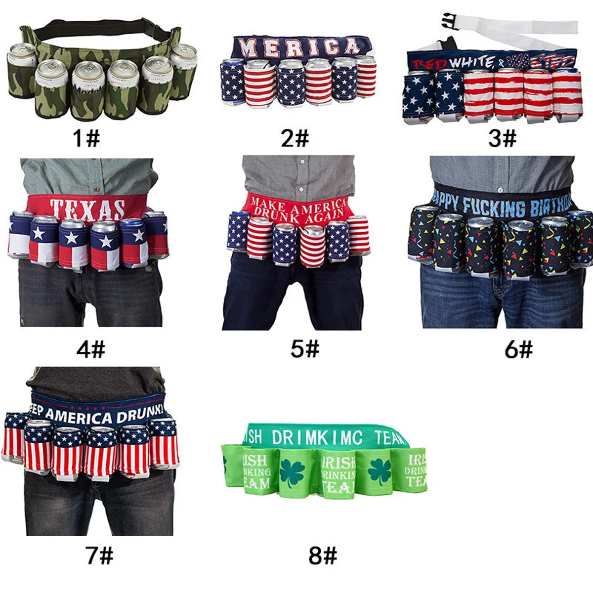 Custom Beverage Holder Beer Belt, custom koozie with logo imprint 5