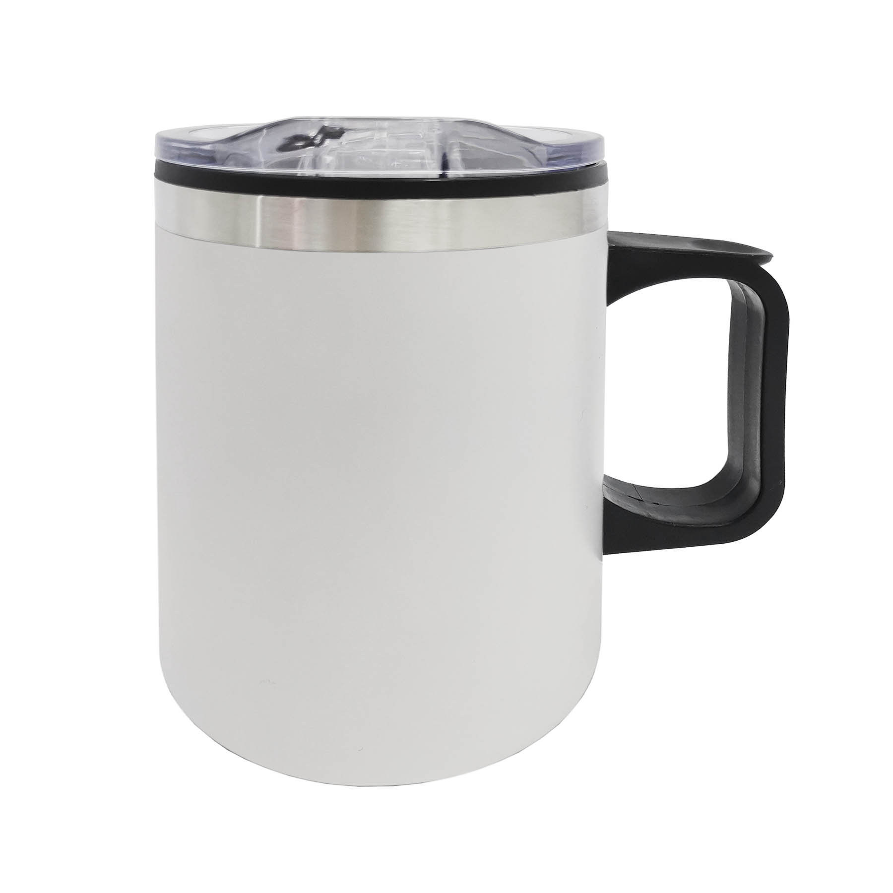 14oz. Double Wall Camping Mug w/ Clear Lid 8