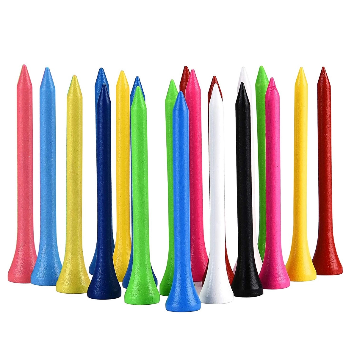 Natural Hardwood Golf Tees 2