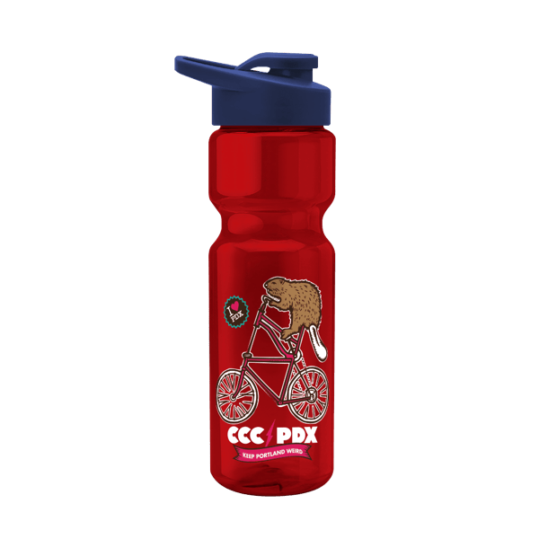 Blazer 28oz Transparent Bike Bottle w/Drink-thru Lid 2324