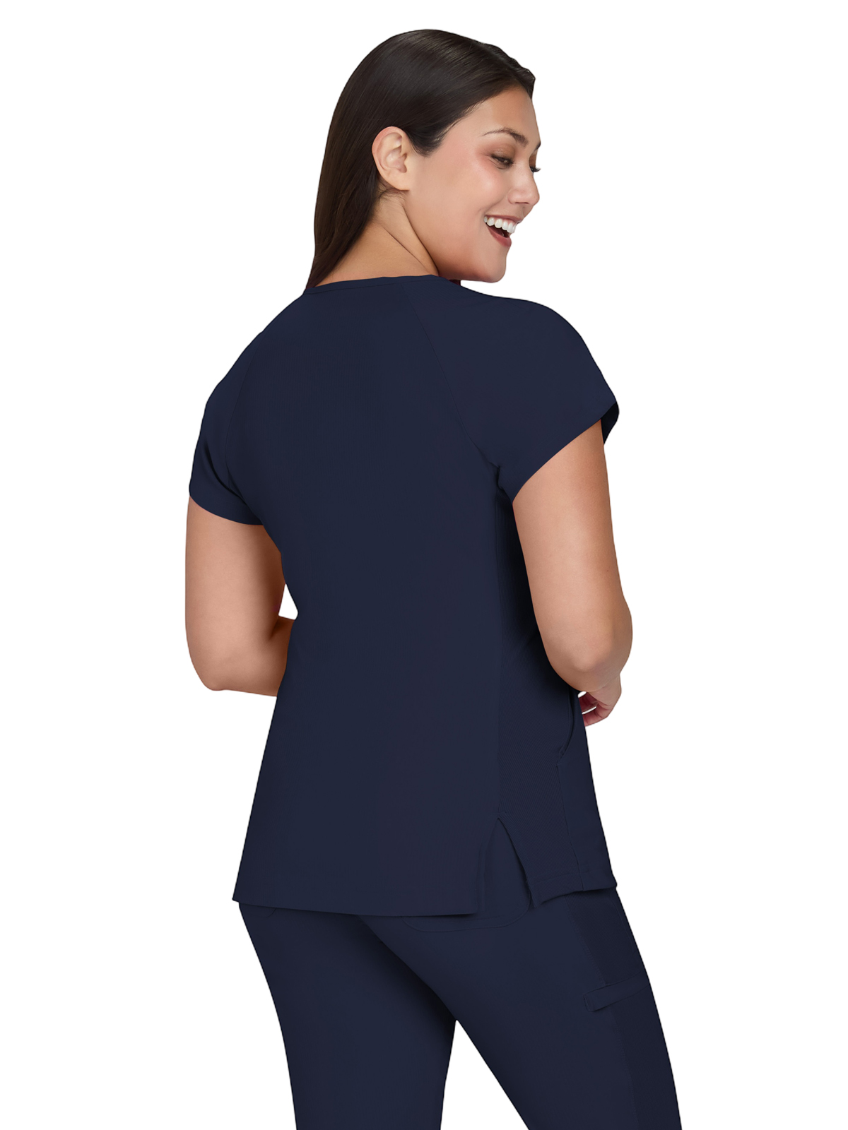 koi - Lite - Women's Two-Pocket Split V-Neck Scrub Top 5