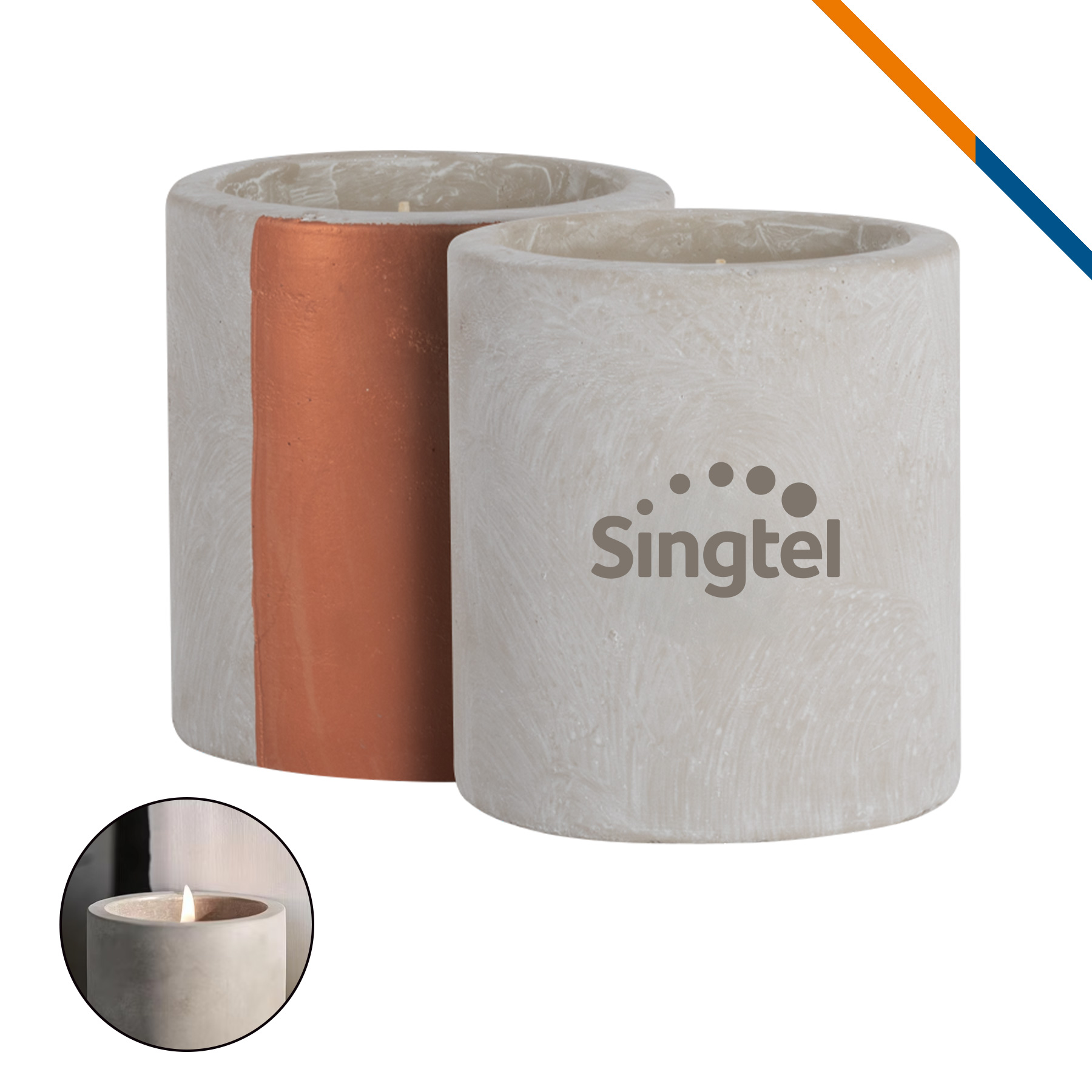 LitCem Concrete Candle - 3 OZ. 1
