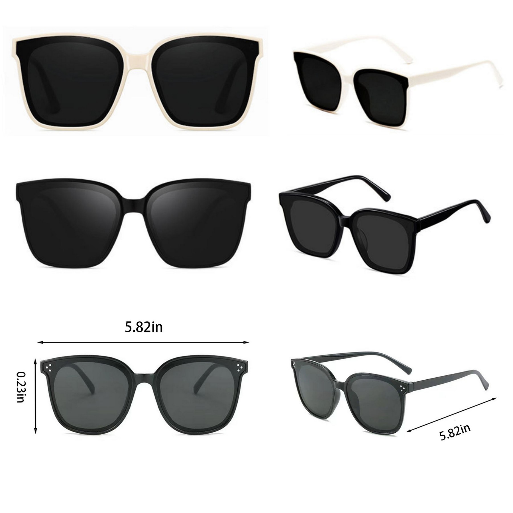 Fashion Vintage Square Frame Sunglasses 3