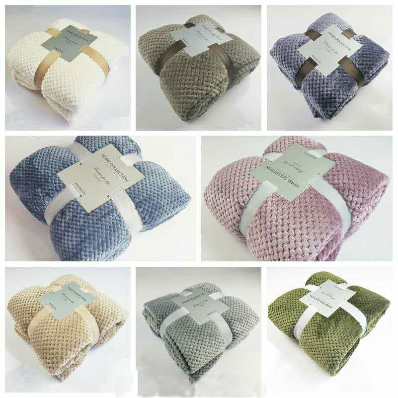 Flannel Pineapple Checked Blanket 2
