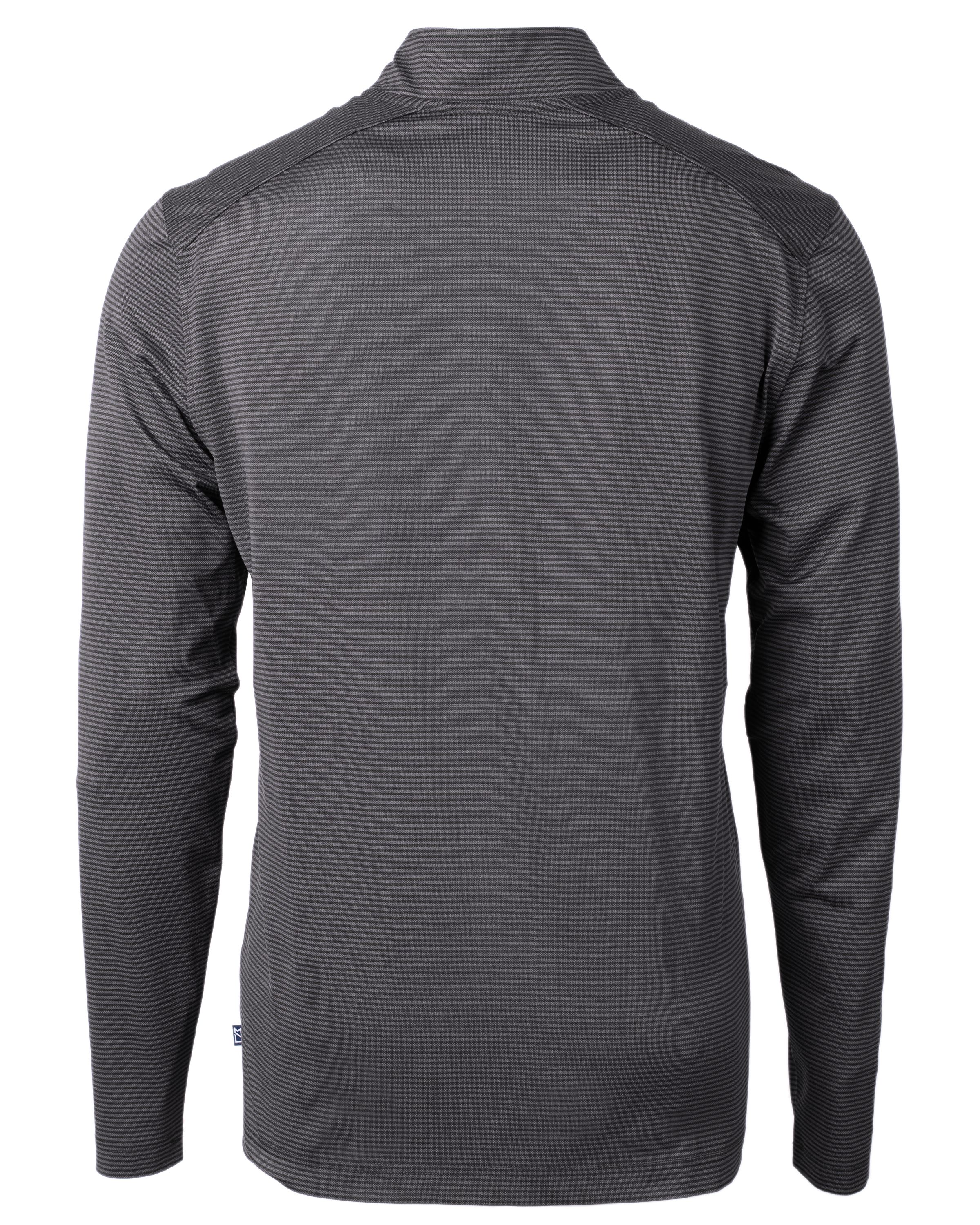 Cutter & Buck Virtue Recycled Micro Stripe Featherlight Pique Mens Quarter Zip Pullover 8