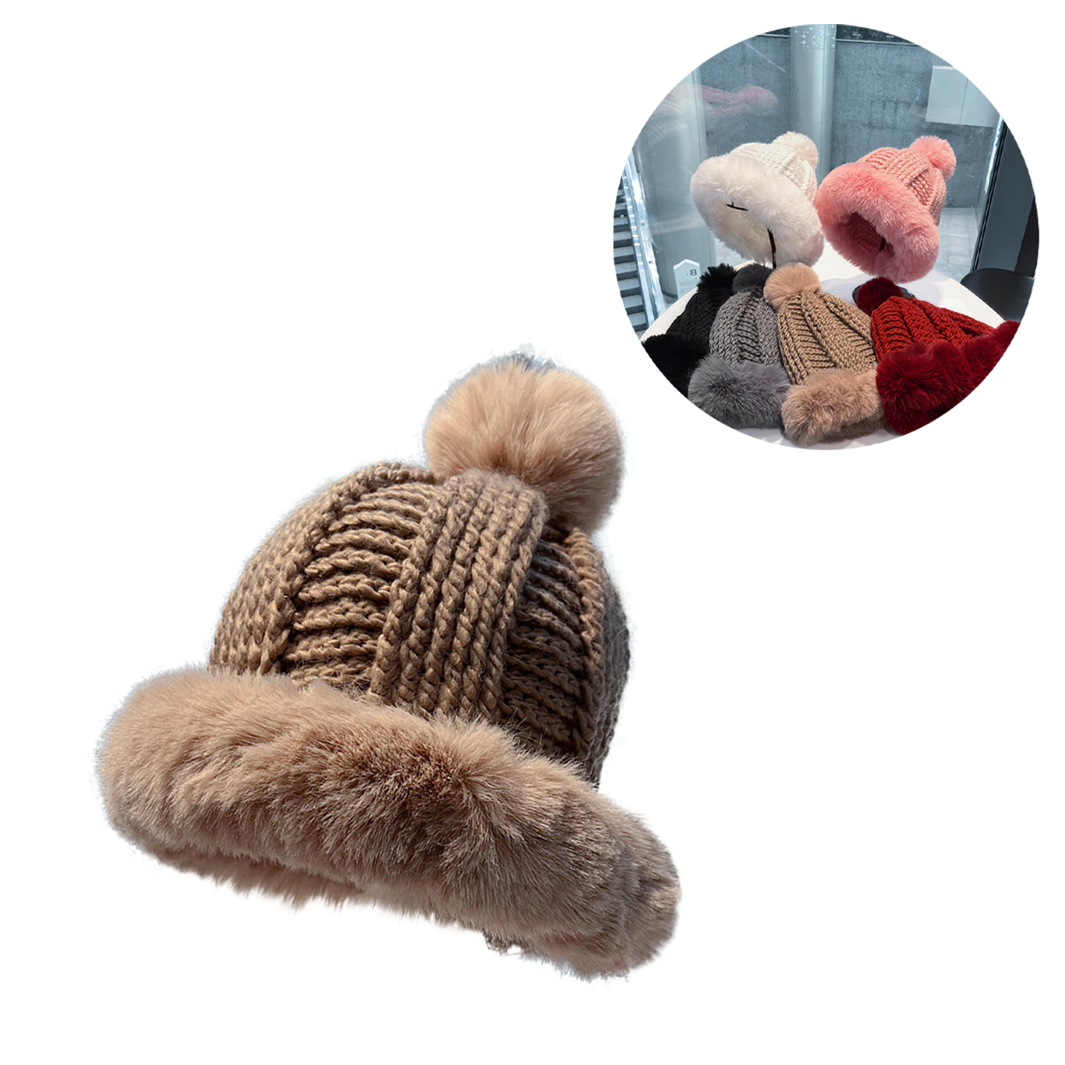 White Plush Hat 2