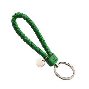 Sophisticated Weaved PU Leather Keychain With Plastic Buckle 12