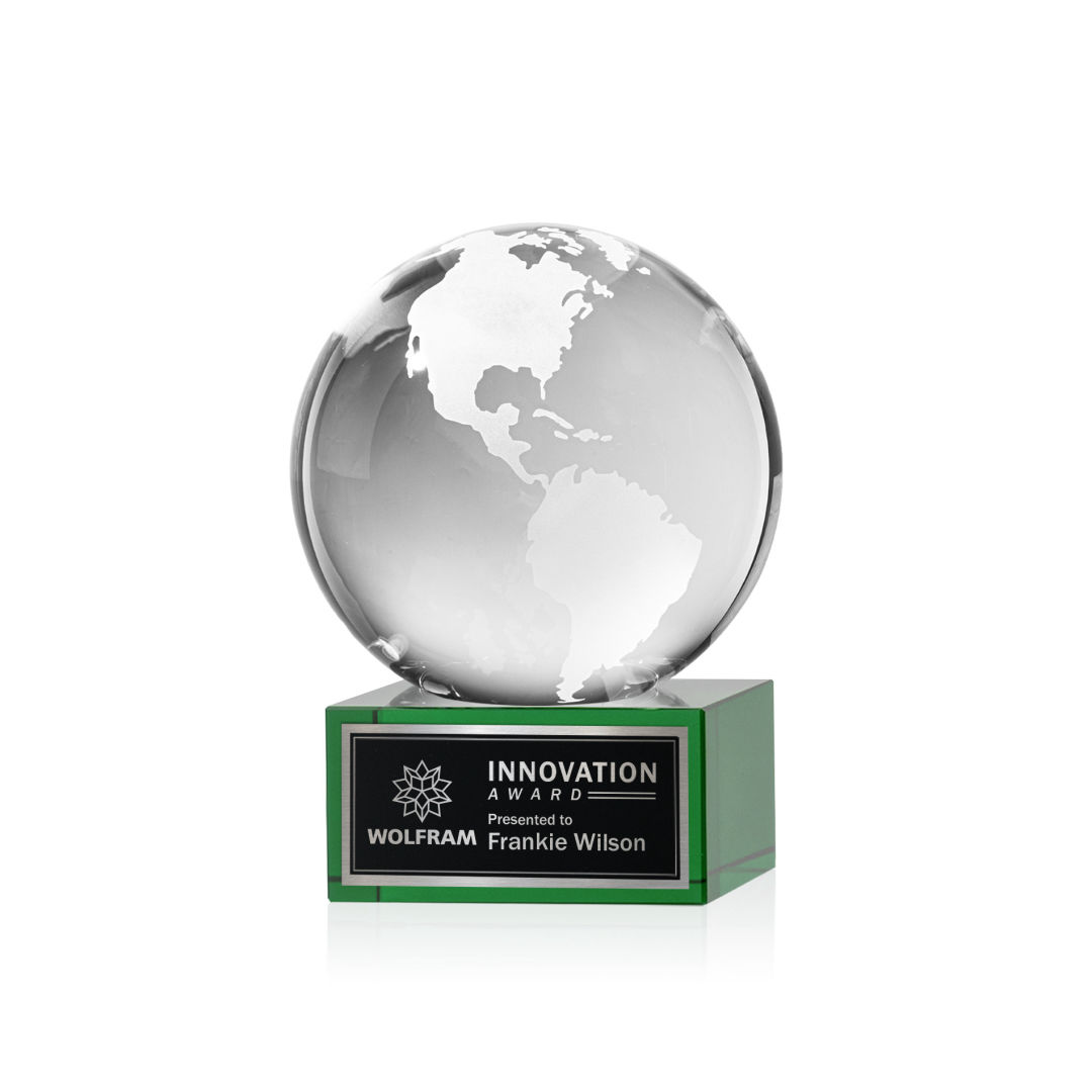 Globe Award on Hancock Base - Green 3