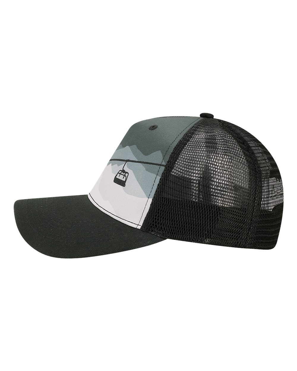 Printed Five-Panel Trucker Cap - 5PTKR 32