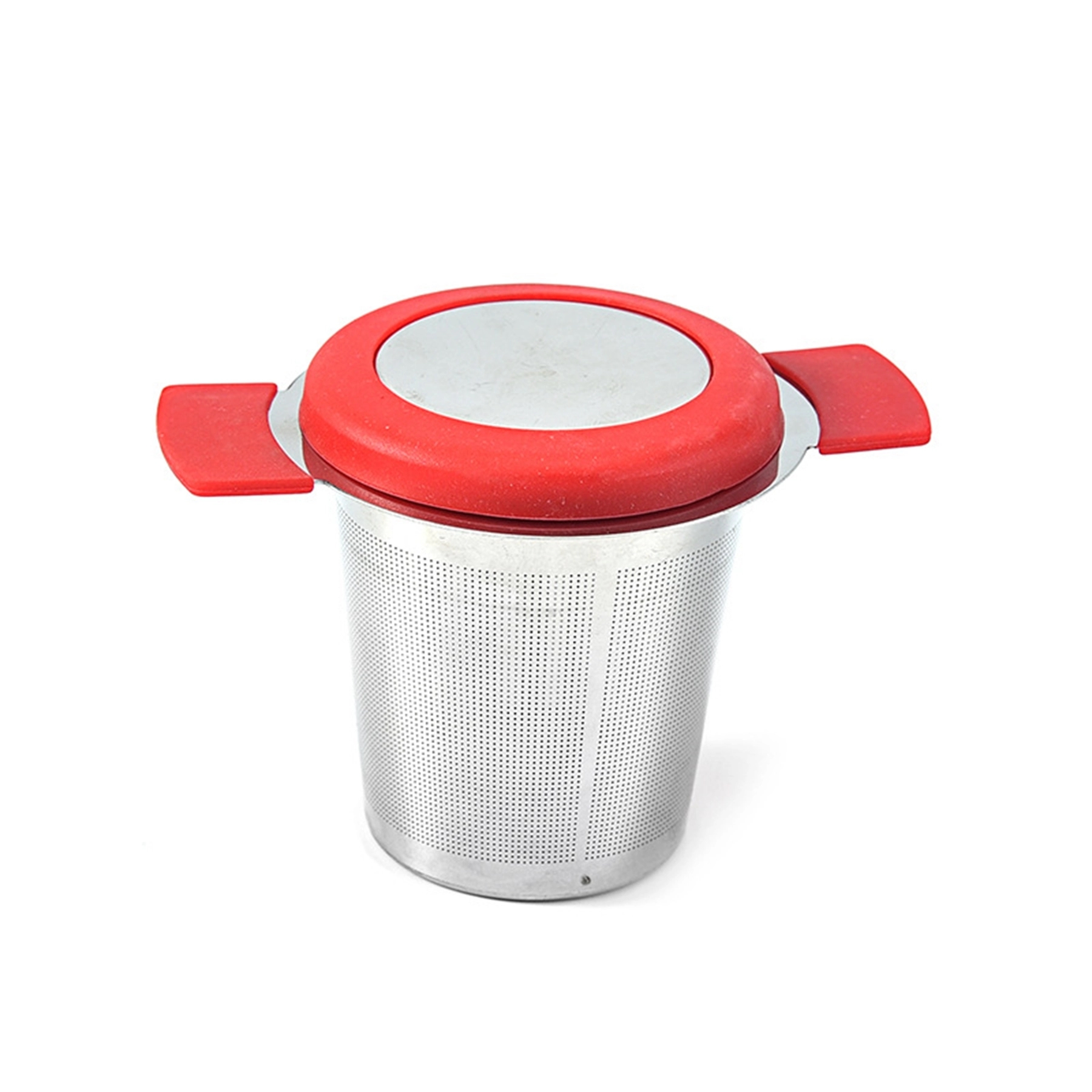 304 Stainless Steel Tea Strainer With Cover, custom kitchen gadget with logo imprint 5