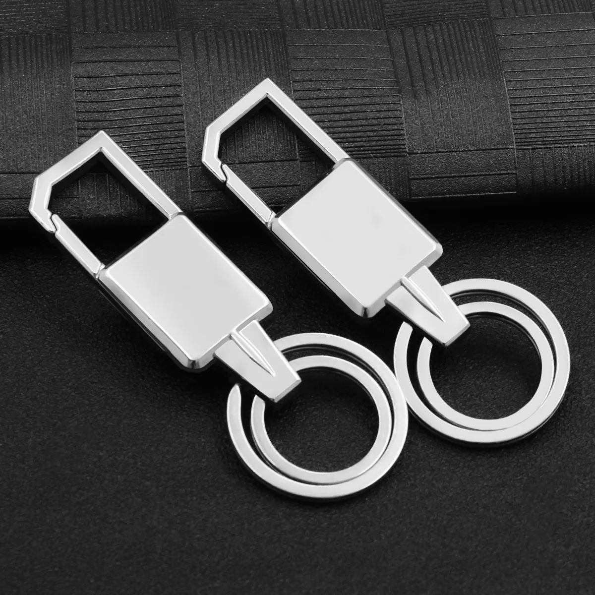 Metal Keychain With 2 Split Key Ring 3