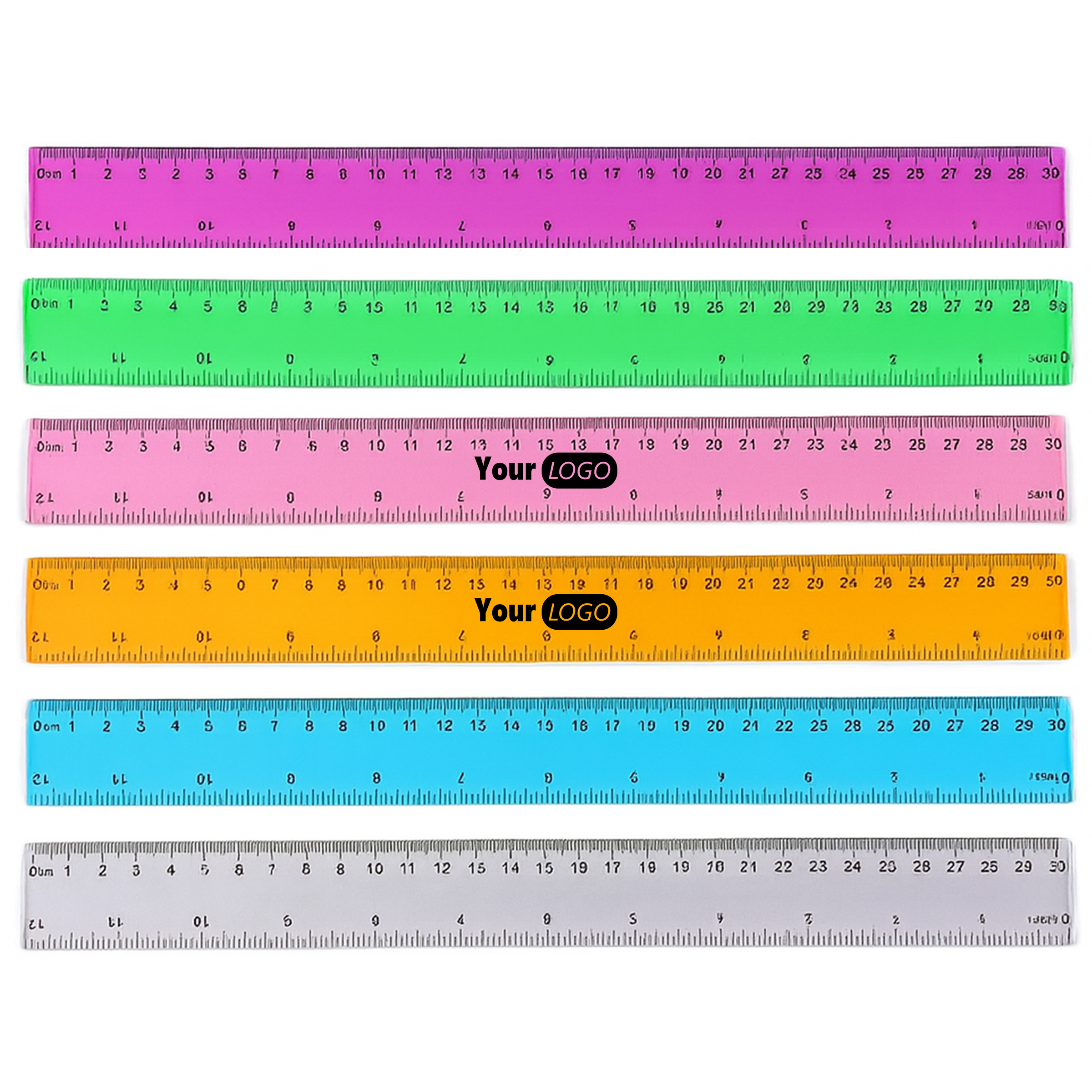 Colorful Plastic 12 Inch Ruler 5