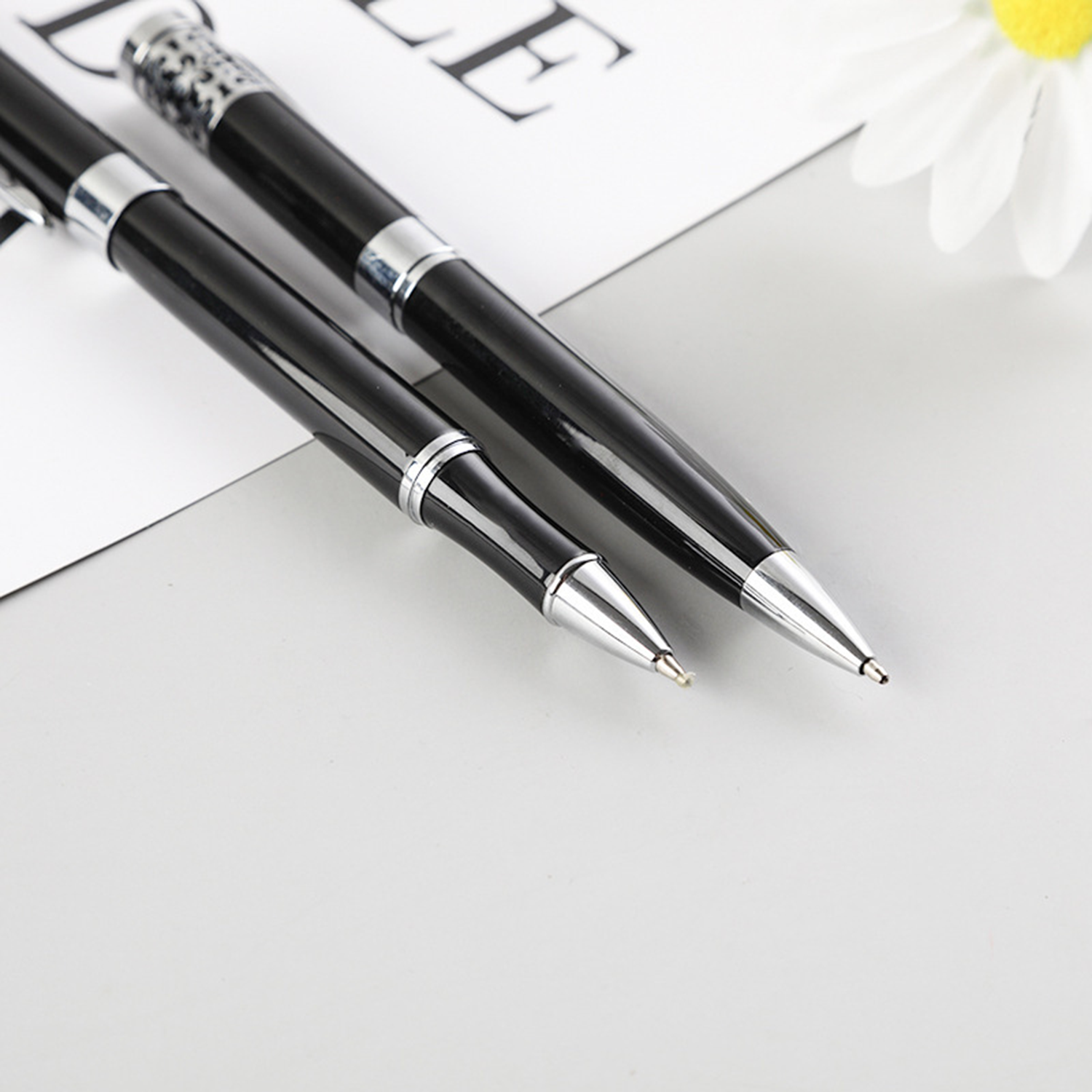 Business Writing Black Metal Ballpoint Pen 2