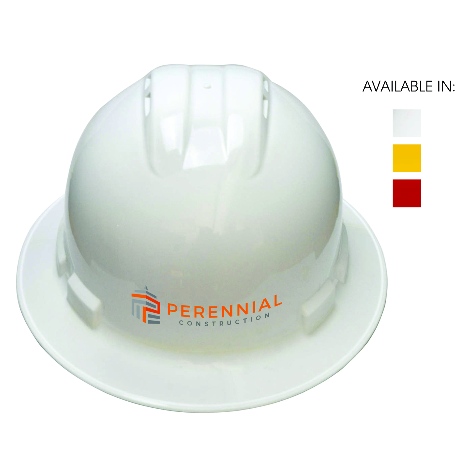 Quartz Vented Full Brim 4 Point Ratchet Hard Hat 3