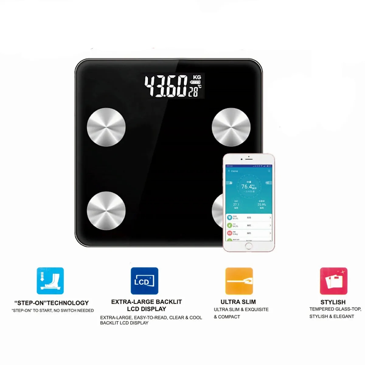 Smart Digital Bluetooth Scale Weight Body Health Analyzer 1