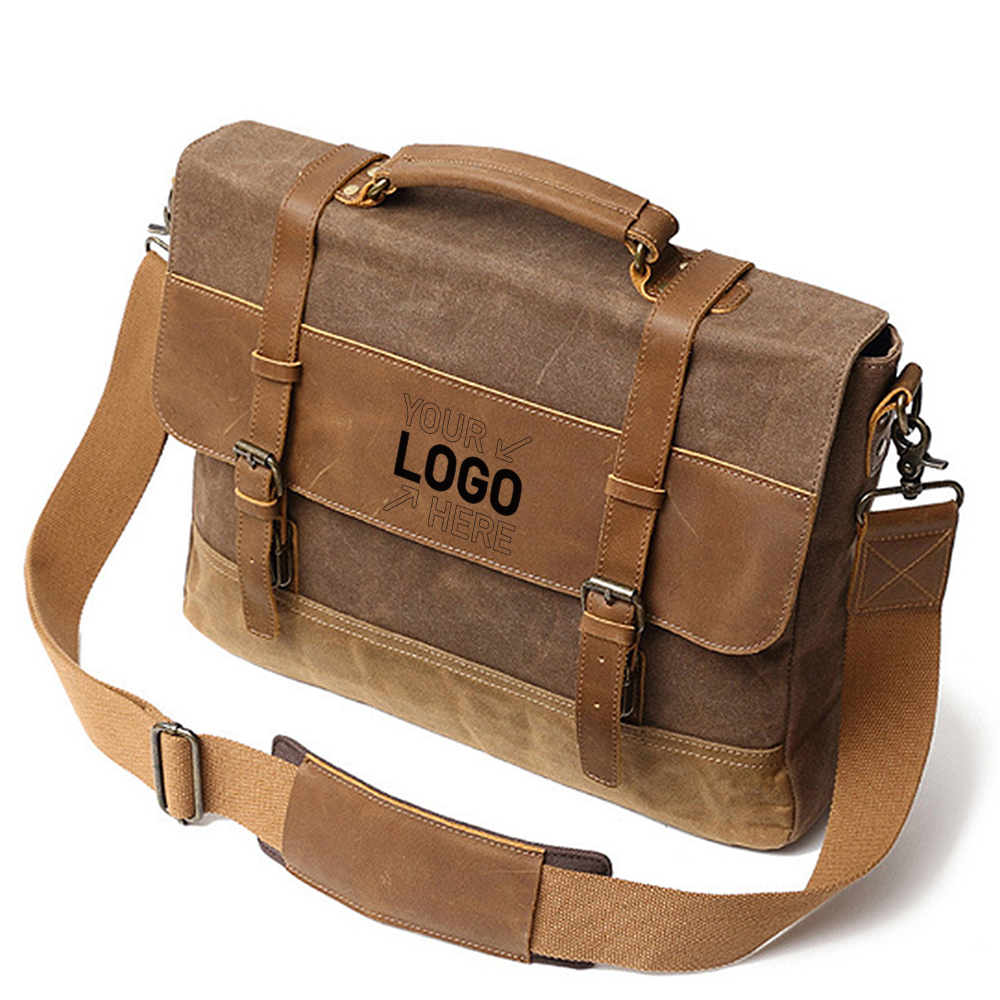Canvas Leather Computer Laptop Bag