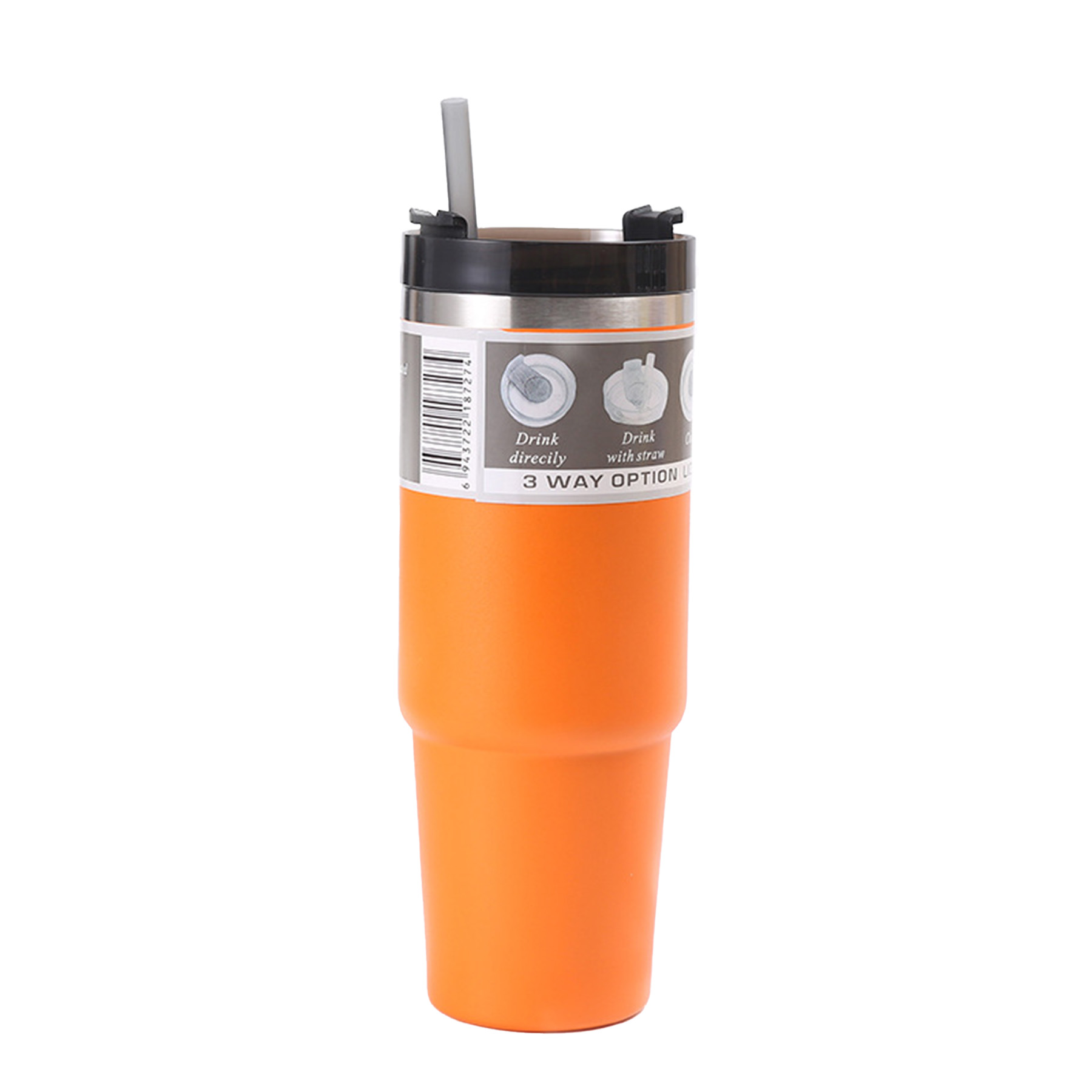 30oz Stainless Steel Cup with Straw 9