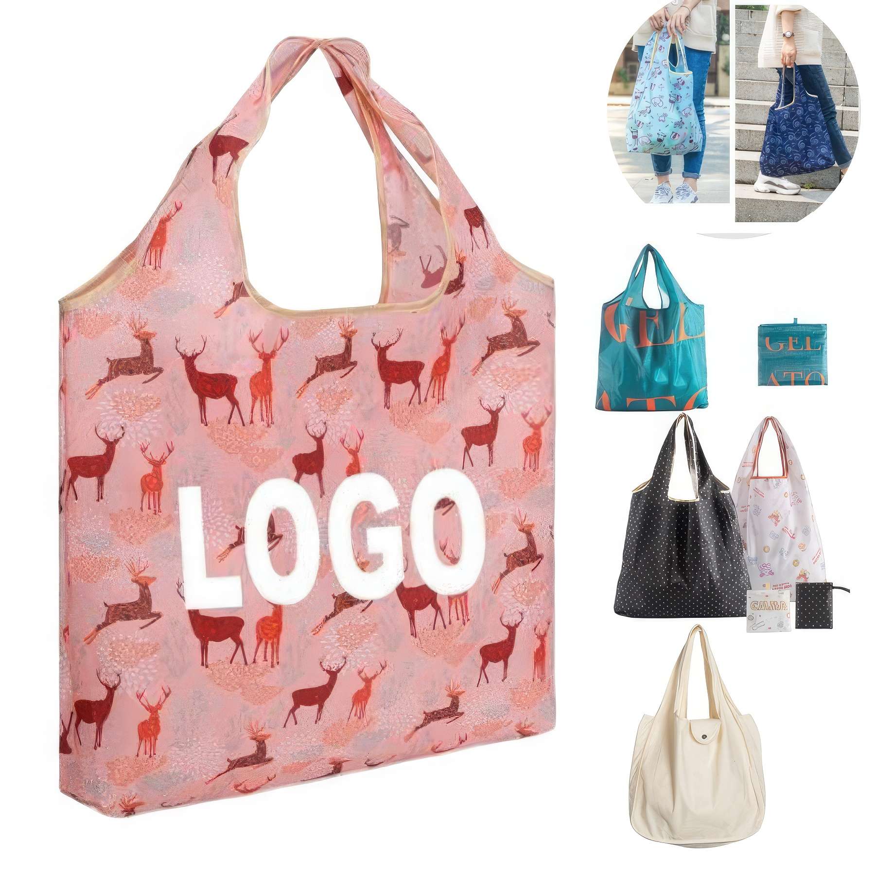 Custom Foldable Lightweight shopping bags 3