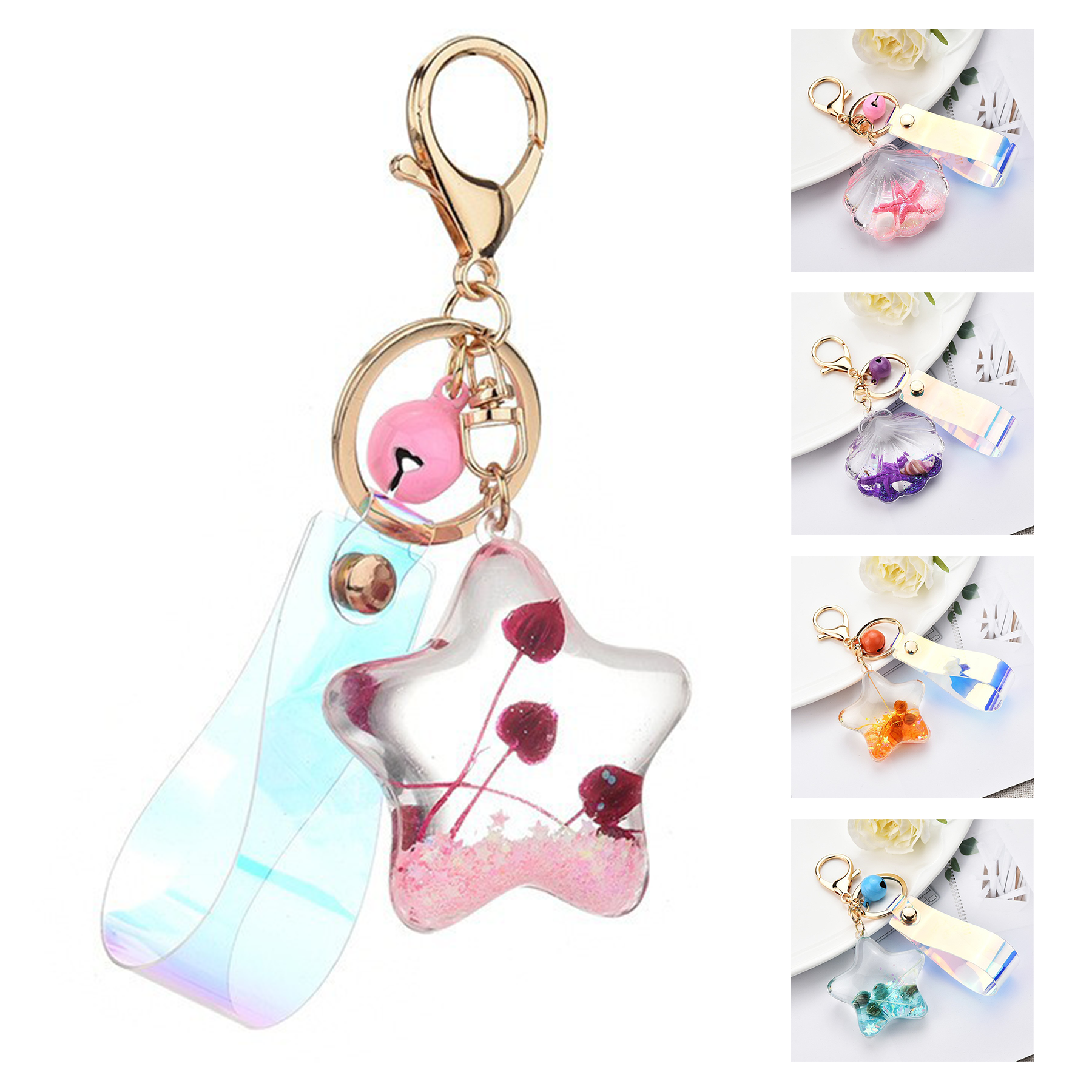 Glitter Quicksand Keychain Liquid Acrylic 1