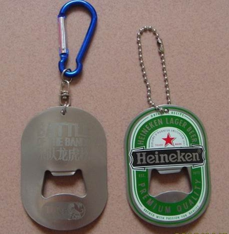 Stainless Steel Beer Bottle Opener with Carabiner 2