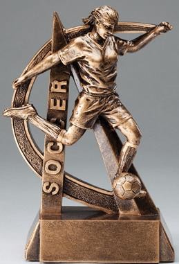 6-1/2" Ultra Action Female Soccer Player Sports Resin 1