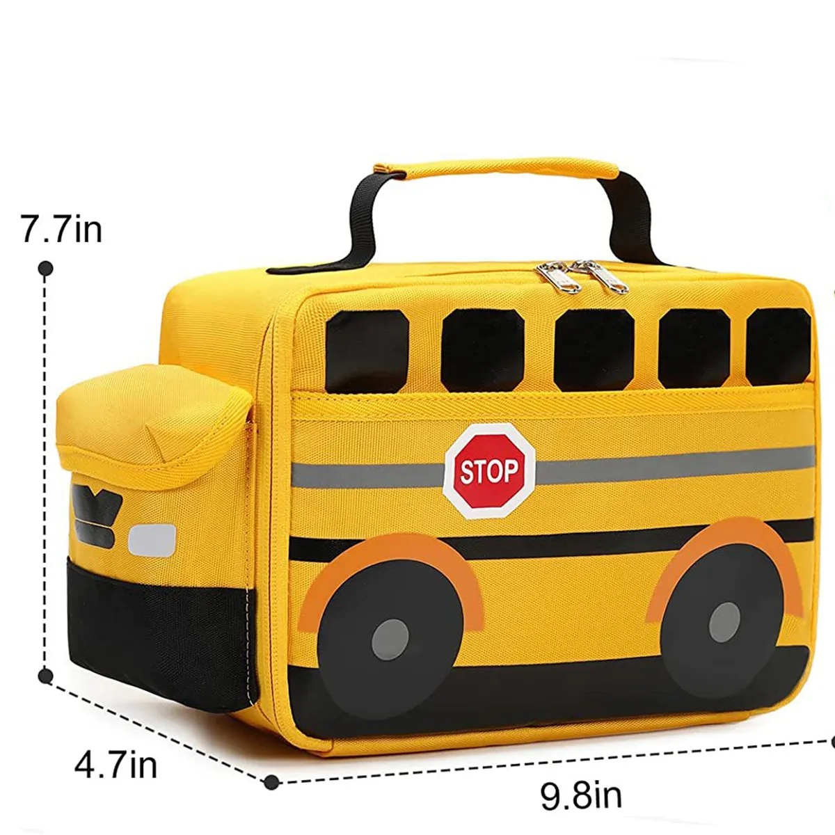 Insulated Reusable Cooler Scool Bus Lunch Box for Kids 3