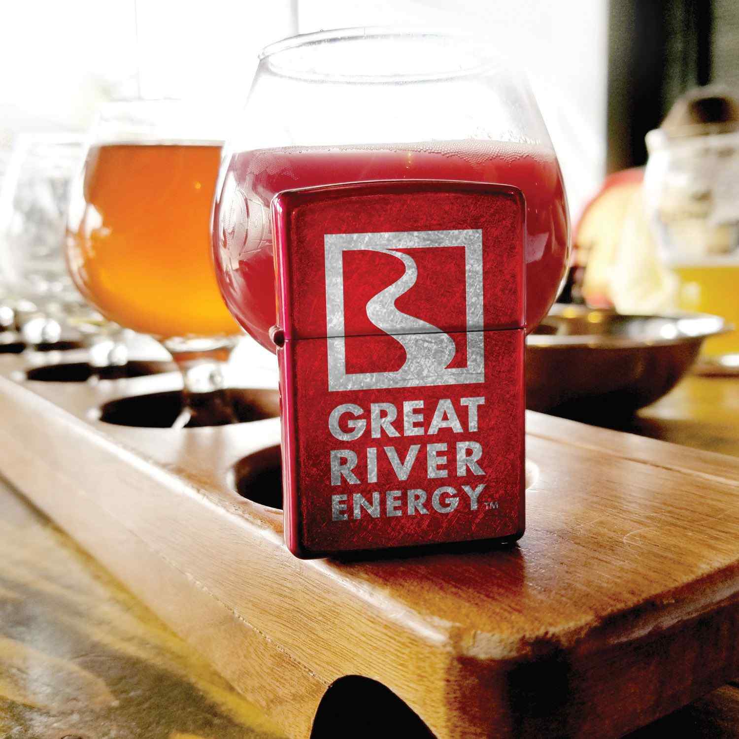 Windproof Lighter Classic Candy Apple Red