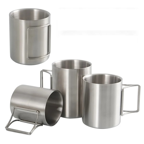 12 Oz. Outdoor Camping Cup W/Foldable Handle 2