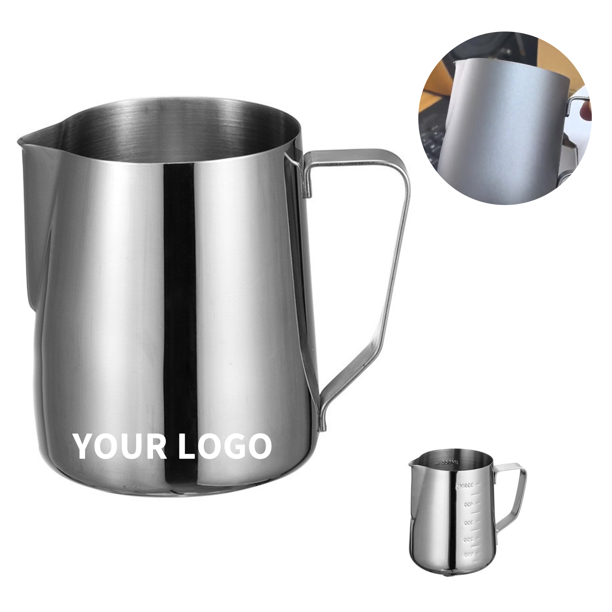 12 Ounce Stainless Steel Frothing Pitcher With Dual Scale 2