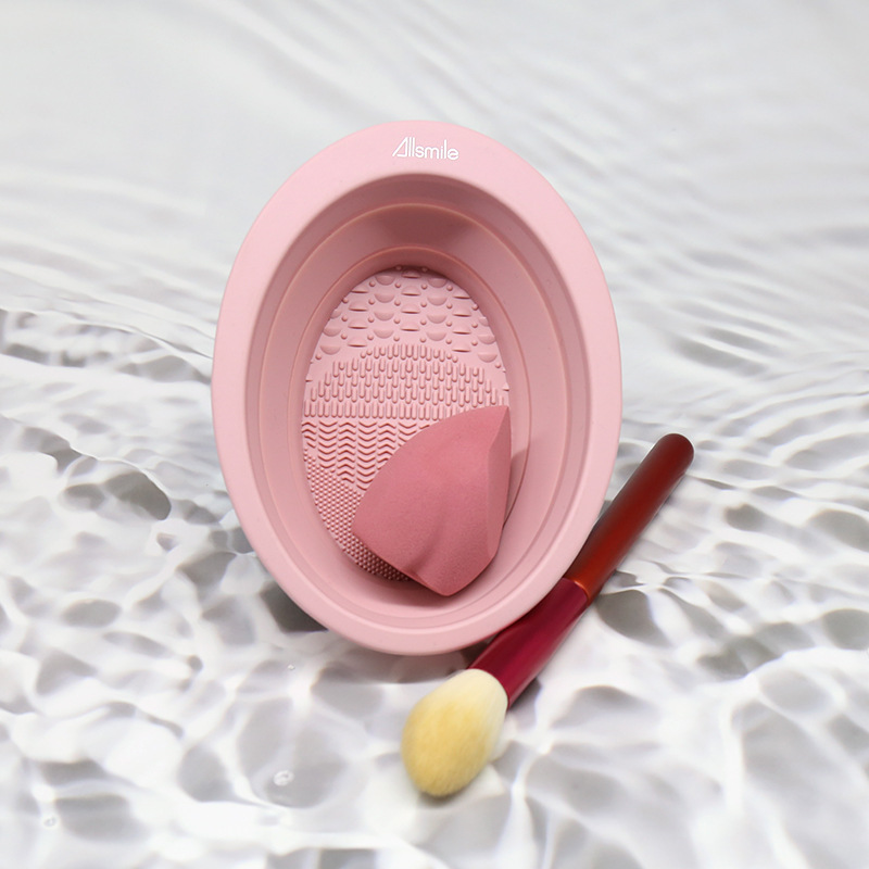 Foldable Makeup Brush Cleaner Cleaning Bowl--Round Shape 16