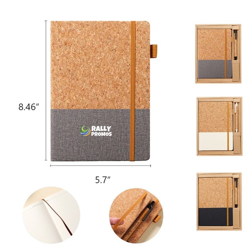 Eco-Friendly Cork Notebook Gift Set with Pen 4