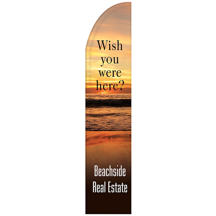 3' x 15' Custom Single Reverse Half Drop Flag 5