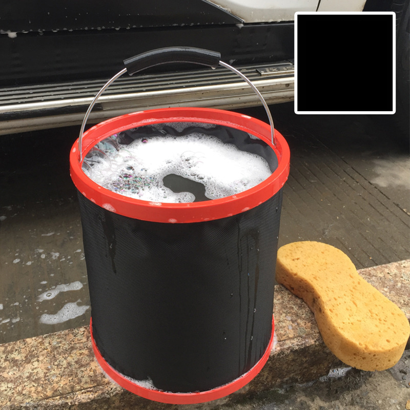 2000D Oxford 12L Portable Folding Camping Car Wash Bucket 2