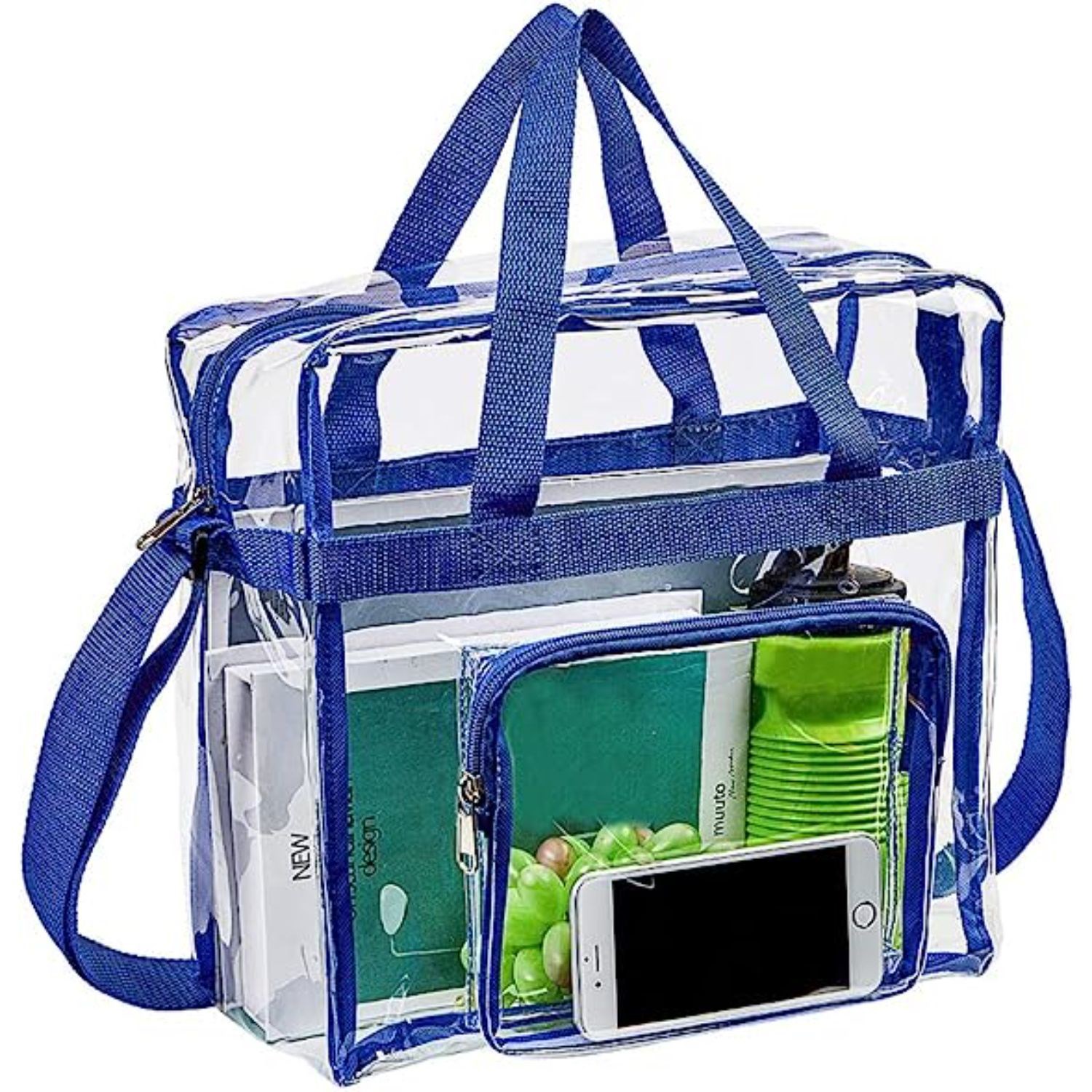Stadium Approved Tote Bag Clear PVC Transparent Shoulder Handbag 9