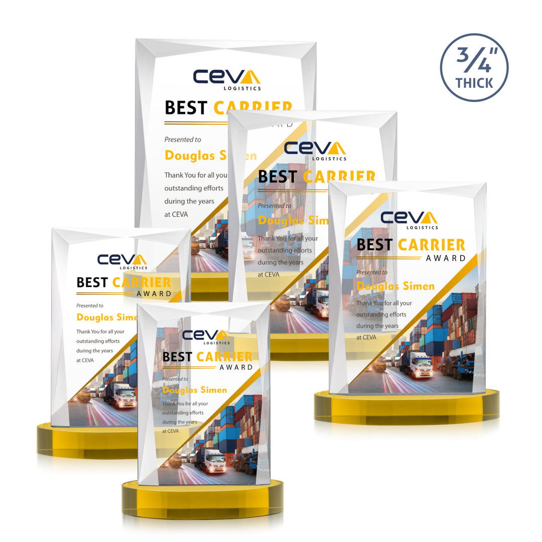 Messina VividPrint™ Award on Alberton Base - Gold