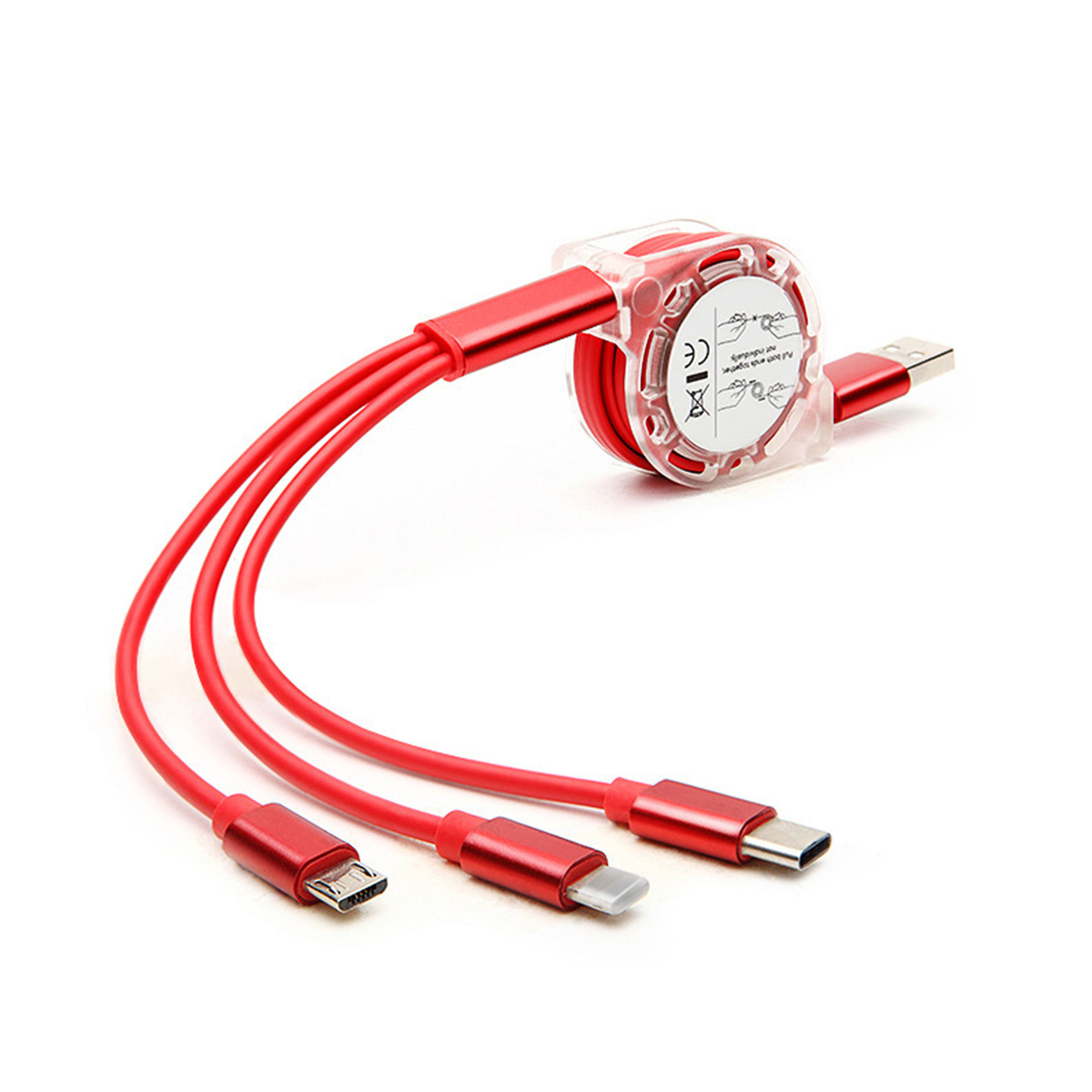 3 in 1 Retractable Multi Charging Cable 4