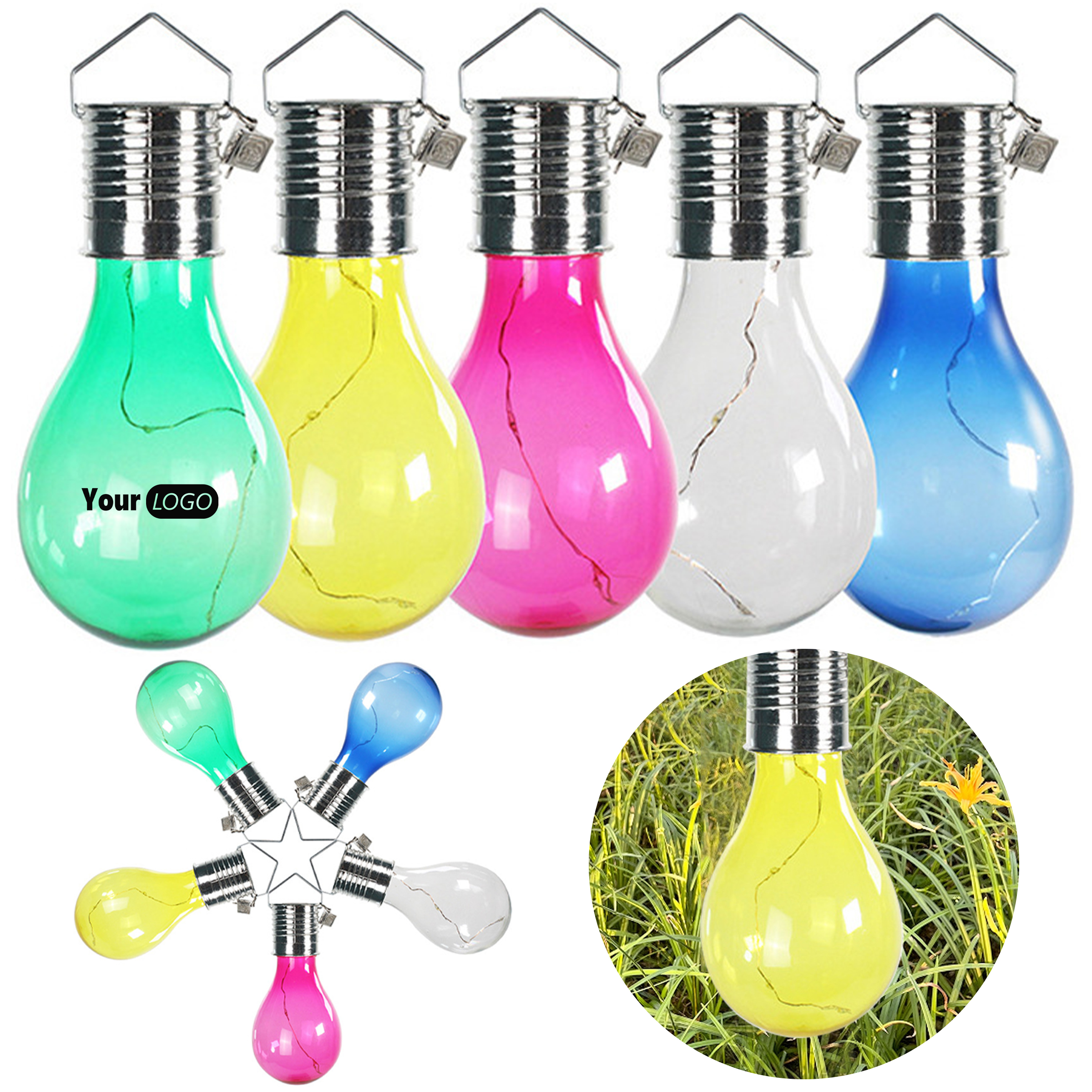 Plastic Outdoor Solar Light Bulb 2