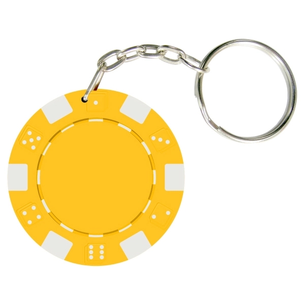 Dice Style Poker Chip Keychain 8