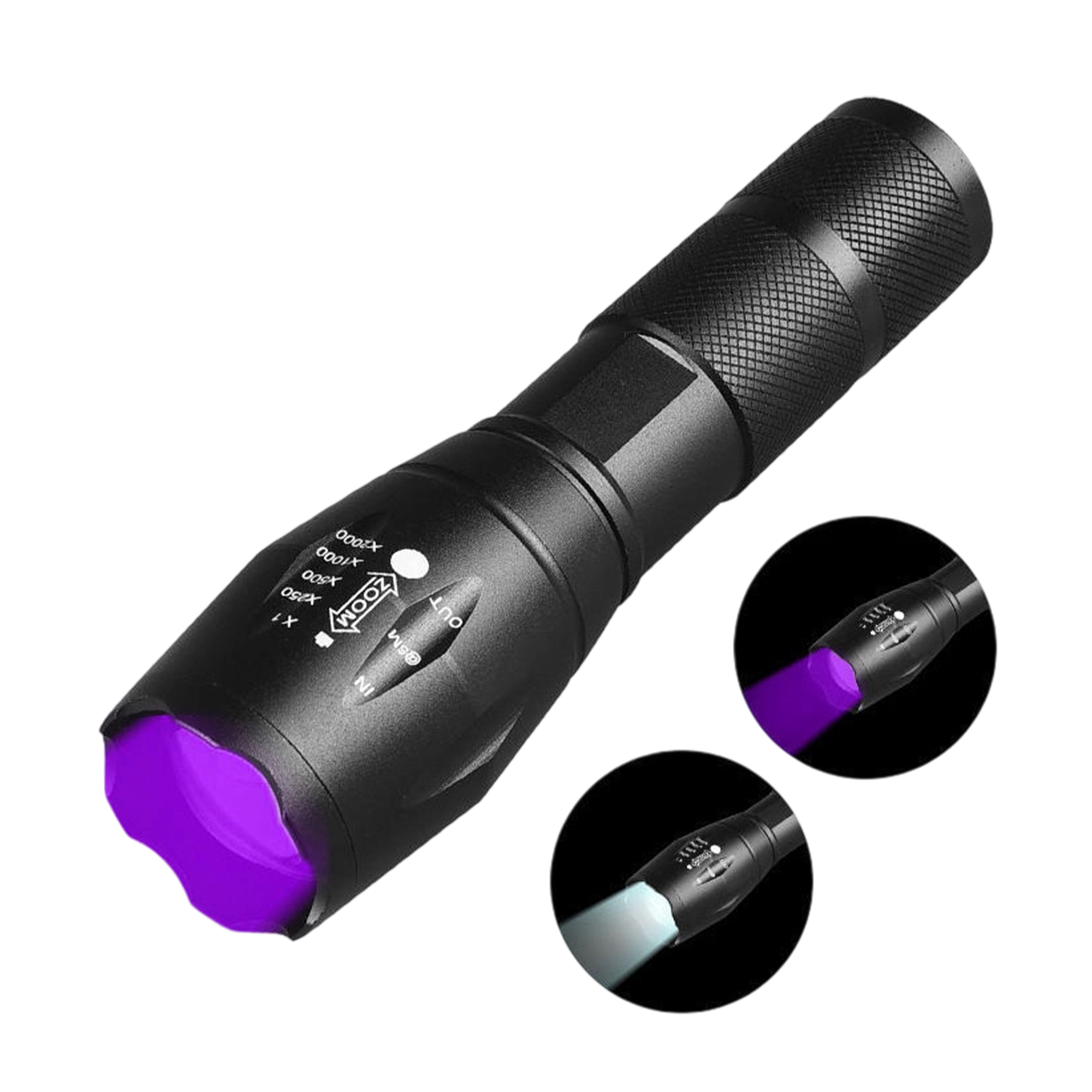 Aluminum Alloy Tactical LED Flashlight With Adjustable Zoom And Five Modes 2