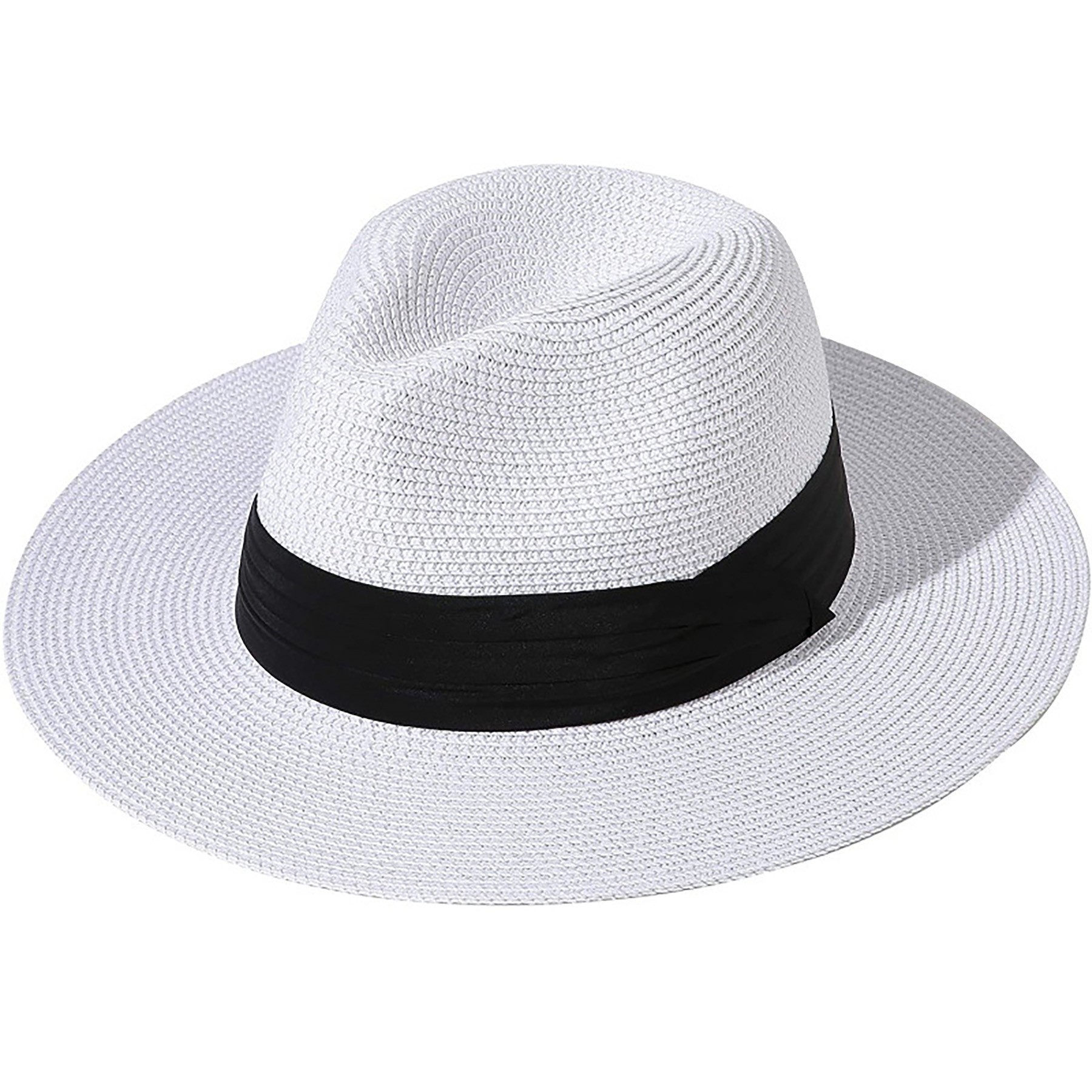 Women Wide Brim Straw Panama Sun Hat 2